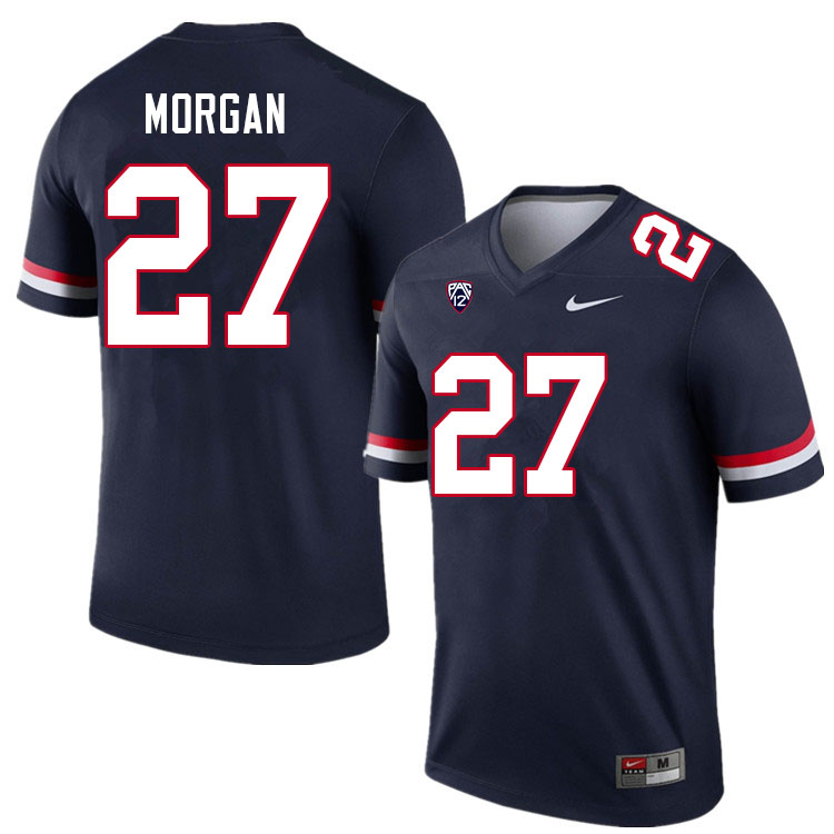 Men #27 Jakelyn Morgan Arizona Wildcats College Football Jerseys Sale-Navy